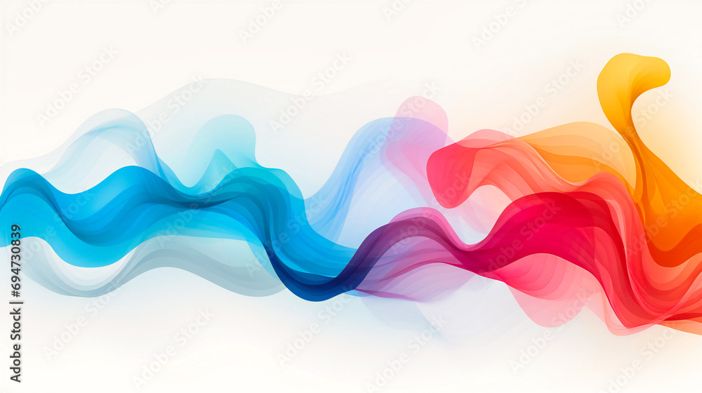 Vivid Waves of Color Flowing Across a Seamless Abstract Background Vivid Waves of Color Flowing Across a Seamless Abstract Background