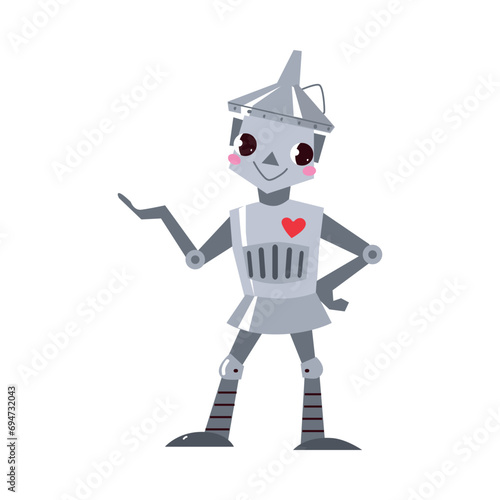 Metal Nick Chopper as Fairy Tale Character Vector Illustration