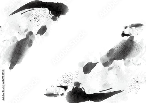 筆のしぶき背景素材、水彩風