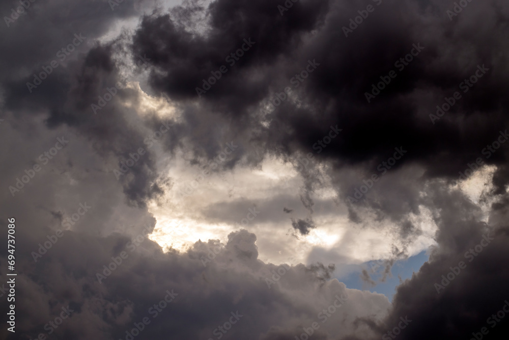 beautiful dramatic sky with dark clouds in summer beautiful dramatic sky with dark clouds in summer