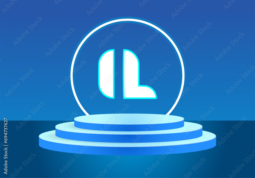 Letter IL blue logo sign. Vector logo design for business. Letter IL blue logo sign. Vector logo design for business.