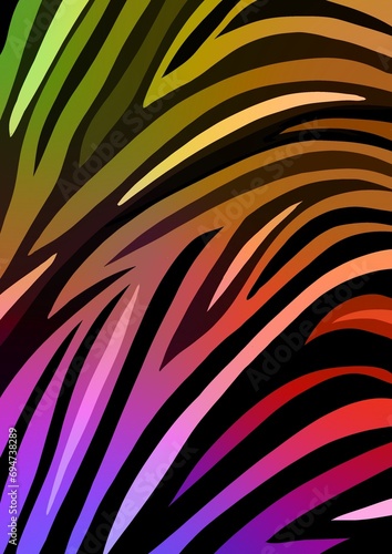 Colorful zebra animal print skin pattern background wallpaper design