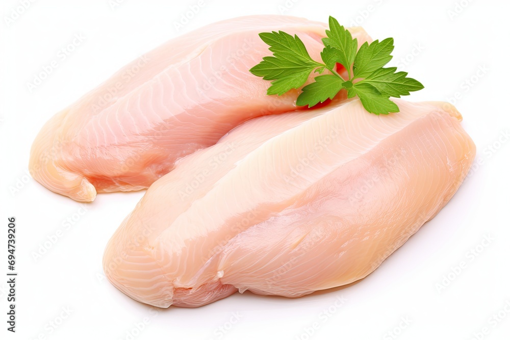 Chicken breasts isolated on white background Chicken breasts isolated on white background