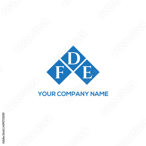 DFE letter logo design on white background. DFE creative initials letter logo concept. DFE letter design.
 photo