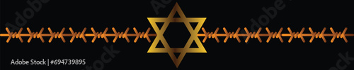 International Holocaust Remembrance Day vector. Star of David . January 27. Important day