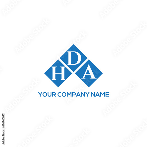 DHA letter logo design on white background. DHA creative initials letter logo concept. DHA letter design.
