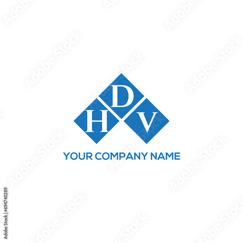 DHV letter logo design on white background. DHV creative initials letter logo concept. DHV letter design.
 photo