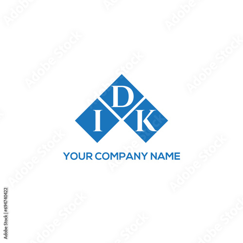 DIK letter logo design on white background. DIK creative initials letter logo concept. DIK letter design.
