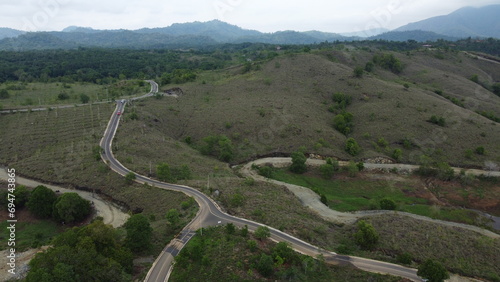 Aerial view of Bukit Batu Riam Kanan, South kalimantan, Indonesia photo