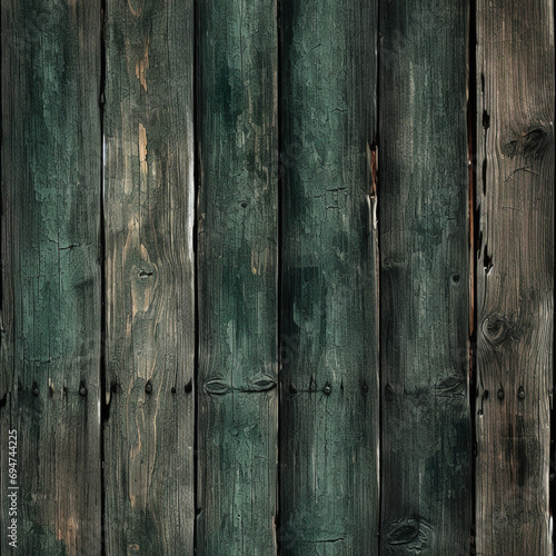                     Seamless Wood Plank Texture rustic wood where the dominant color is Green created with Generative Ai