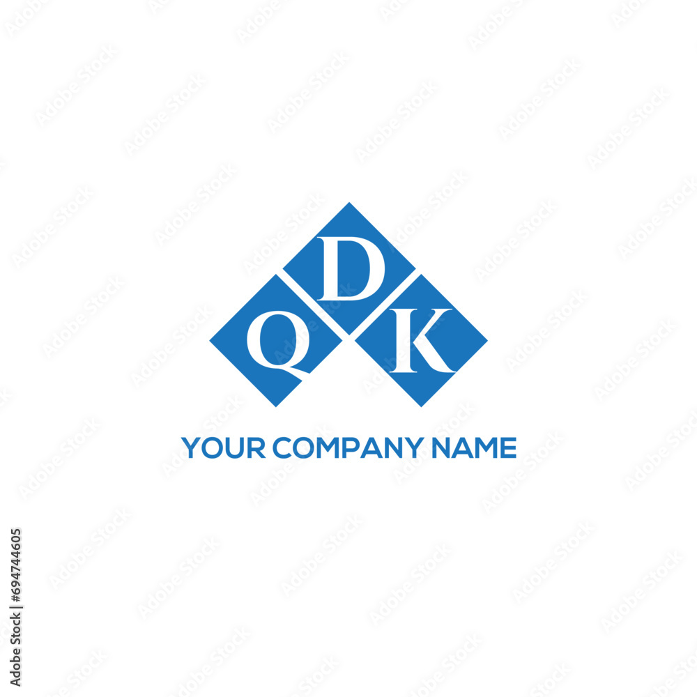 Fototapeta premium DQK letter logo design on white background. DQK creative initials letter logo concept. DQK letter design. 