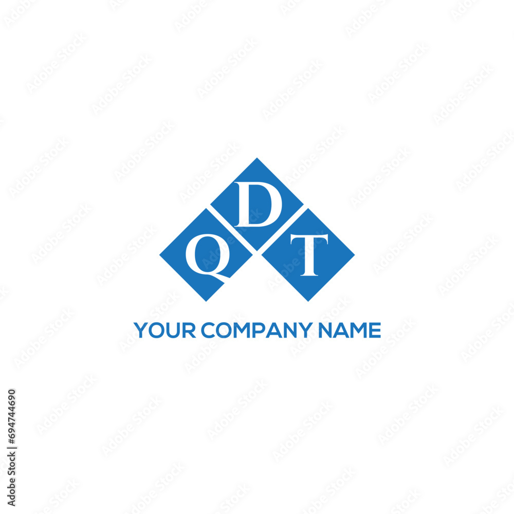 Fototapeta premium DQT letter logo design on white background. DQT creative initials letter logo concept. DQT letter design. 
