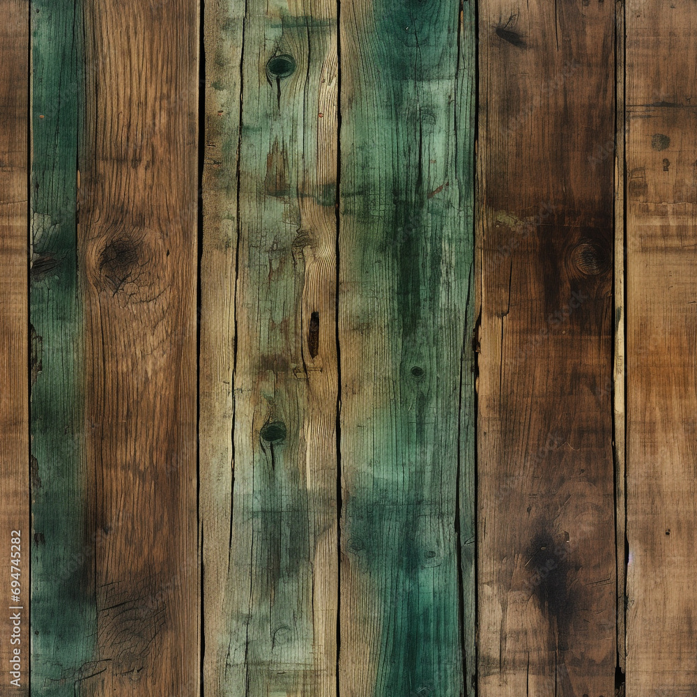 Заголовок: Seamless Wood Plank Texture rustic wood where the dominant color is Green created with Generative Ai Заголовок: Seamless Wood Plank Texture rustic wood where the dominant color is Green created with Generative Ai