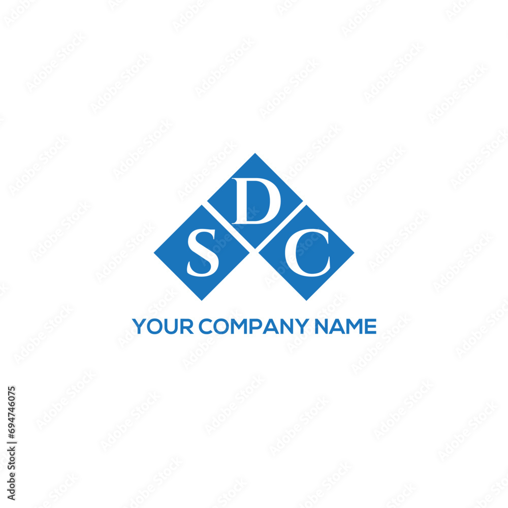 Fototapeta premium DSC letter logo design on white background. DSC creative initials letter logo concept. DSC letter design. 