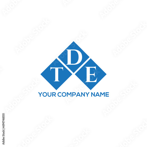 DTE letter logo design on white background. DTE creative initials letter logo concept. DTE letter design.
 photo