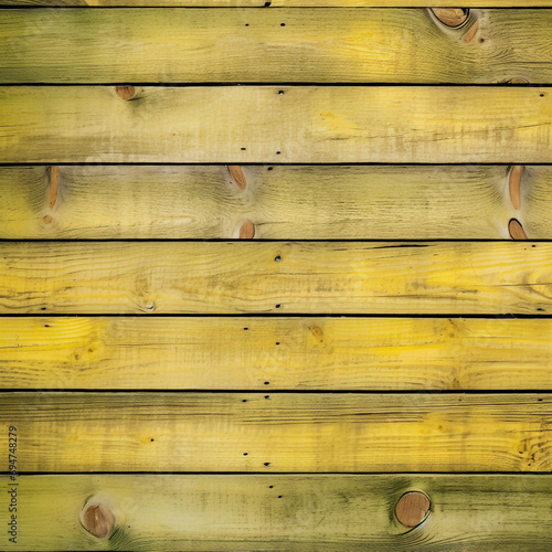 yellow green color Wood Planks background created with Generative Ai