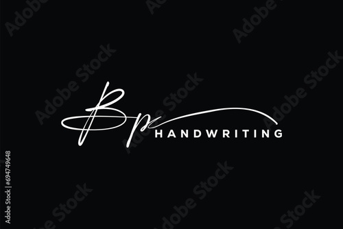 Fotografi BP initials Handwriting signature logo