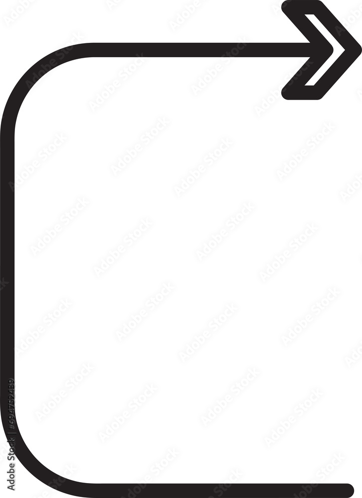 Fototapeta premium Turn Right Arrow Symbol 