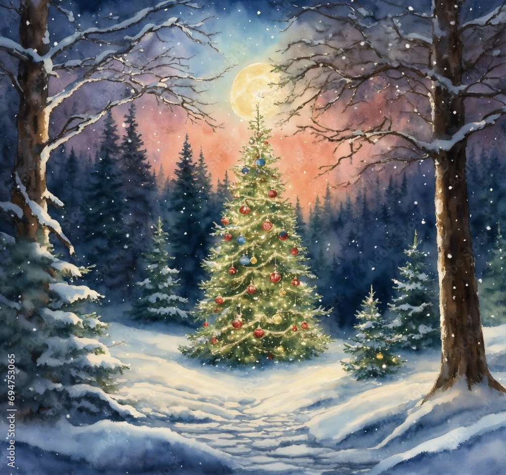 Kit Fantaisie Sapin De Noël Sunset Stitchery – Coucher De Soleil, Broderie/couture