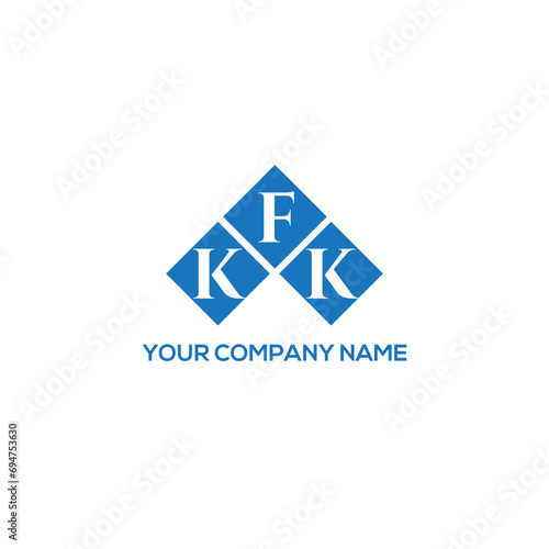 FKK letter logo design on white background. FKK creative initials letter logo concept. FKK letter design.
 photo