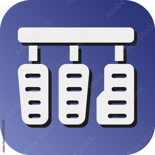 Pedals Vector Glyph Gradient Background Icon Design