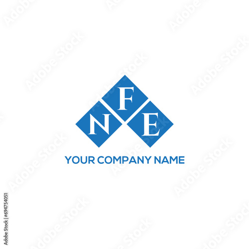 FNE letter logo design on white background. FNE creative initials letter logo concept. FNE letter design.
 photo