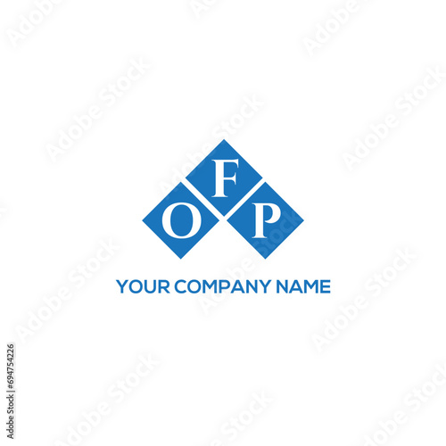 Quadro su tela FOP letter logo design on white background