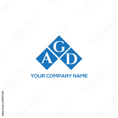 GAD letter logo design on white background. GAD creative initials letter logo concept. GAD letter design.
 photo