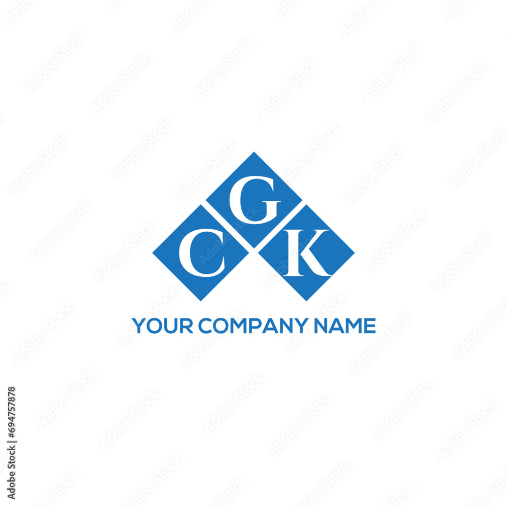 Fototapeta premium GCK letter logo design on white background. GCK creative initials letter logo concept. GCK letter design. 