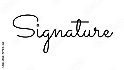 signature handwriting lettering text, animated signature writing 4k animation alpha motion looping graphics photo