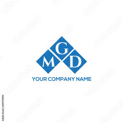 GMD letter logo design on white background. GMD creative initials letter logo concept. GMD letter design.
 photo
