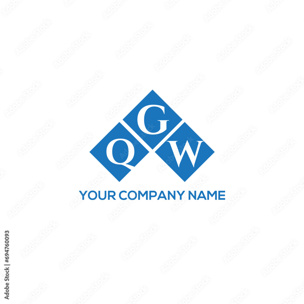 GQW letter logo design on white background. GQW creative initials letter logo concept. GQW letter design.
