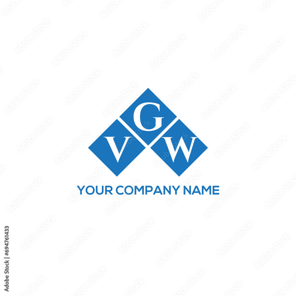 Fototapeta premium GVW letter logo design on white background. GVW creative initials letter logo concept. GVW letter design. 