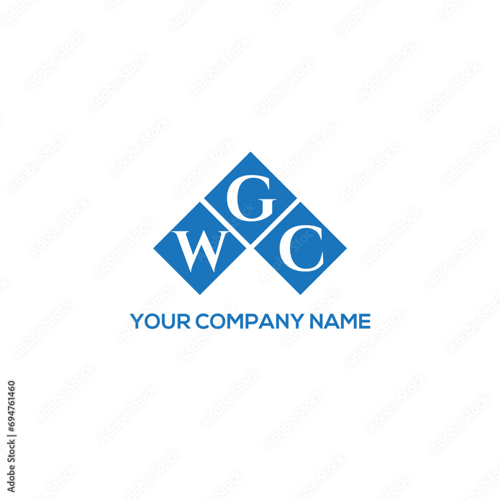 Fototapeta premium GWC letter logo design on white background. GWC creative initials letter logo concept. GWC letter design. 