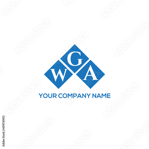 GWA letter logo design on white background. GWA creative initials letter logo concept. GWA letter design.
 photo