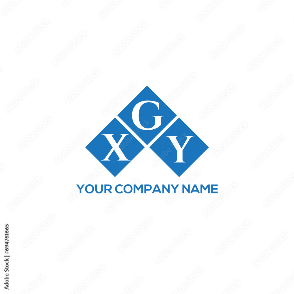 Fototapeta premium GXY letter logo design on white background. GXY creative initials letter logo concept. GXY letter design. 
