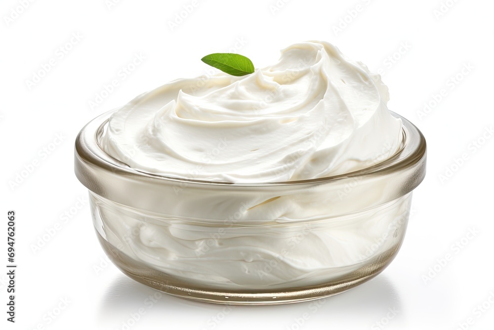 Cream cheese isolated on white background Cream cheese isolated on white background