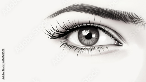 Brow Pencil Illustration on White Background