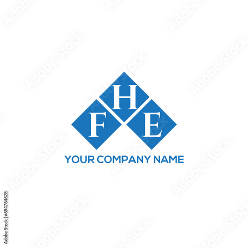 HFE letter logo design on white background. HFE creative initials letter logo concept. HFE letter design.
 photo