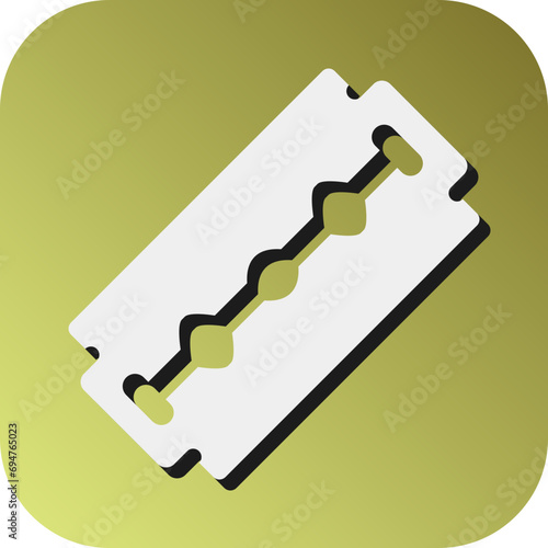 Razor Blade Vector Glyph Gradient Background Icon Design
