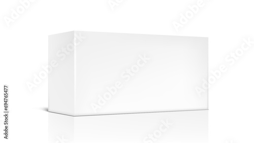 3D White Cardboard Packaging Box With Reflection