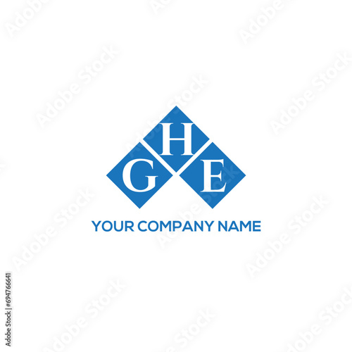 HGE letter logo design on white background. HGE creative initials letter logo concept. HGE letter design.
 photo