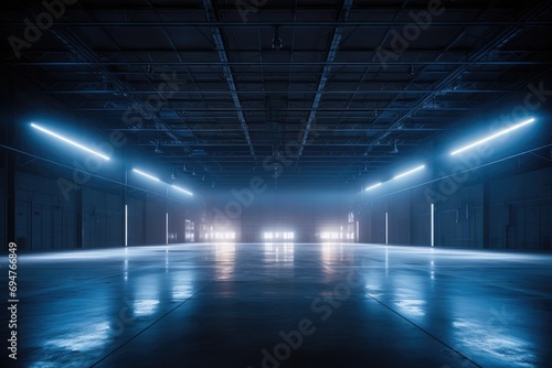 An empty warehouse image background © Arisctur