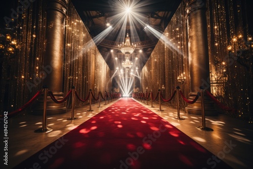 Glamour red carpet entrance