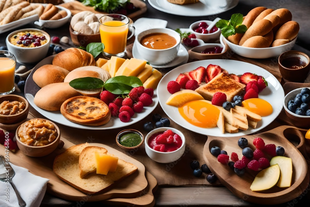 Healthy Breakfast on Table