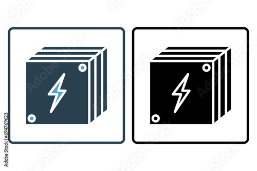 fuel cell icon. icon related with energy and technological development . solid icon style. Simple vector design editable