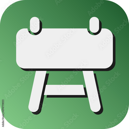 Pommel Horse Vector Glyph Gradient Background Icon Designgn
