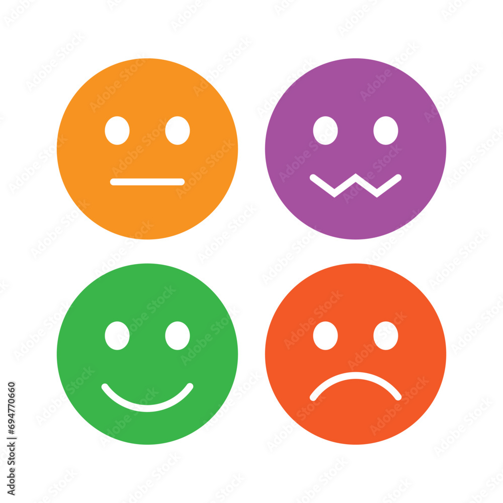 Smile icon set in trendy flat style isolated vector illustration. Smile icon set in trendy flat style isolated vector illustration.