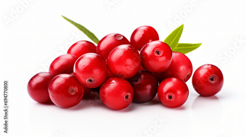Cranberry on White Background