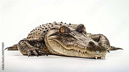 Crocodile on White Background